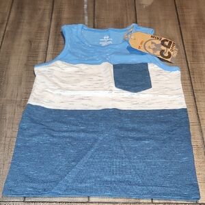 NWT Copper Denim Blue and White Kids Tank Top